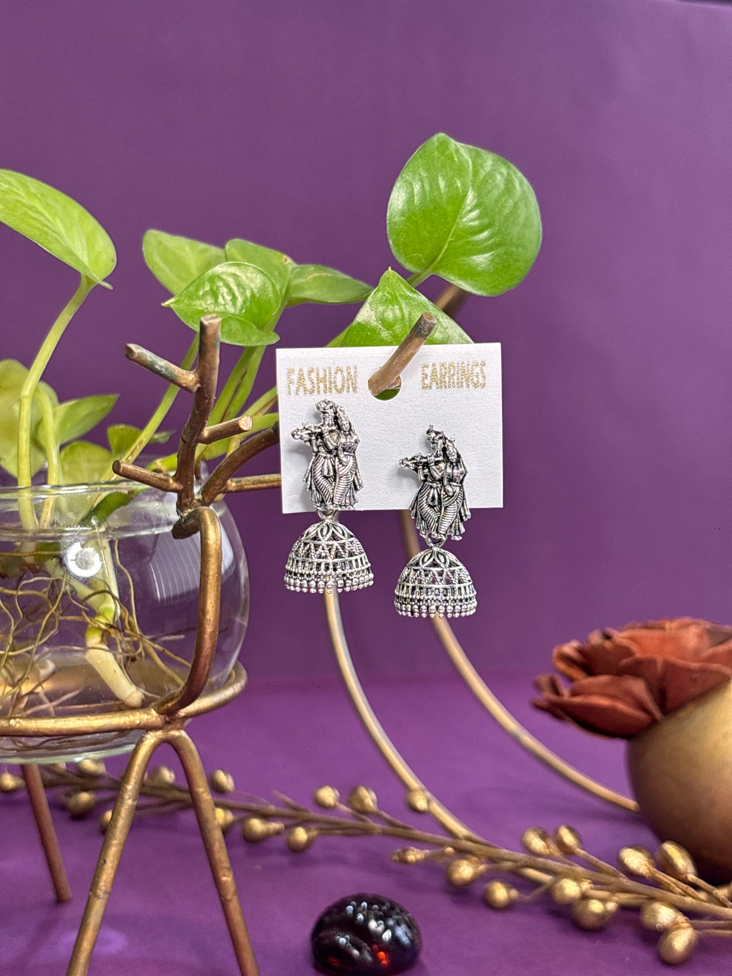 New Arrival "Radha krishna" Earrings VIVASTRI Traditional Wear Long Earring Design