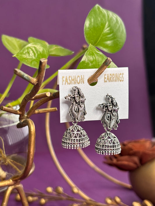 New Arrival "Radha krishna" Earrings VIVASTRI Traditional Wear Long Earring Design